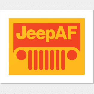 Jeep AF Wrangler Orange Posters and Art